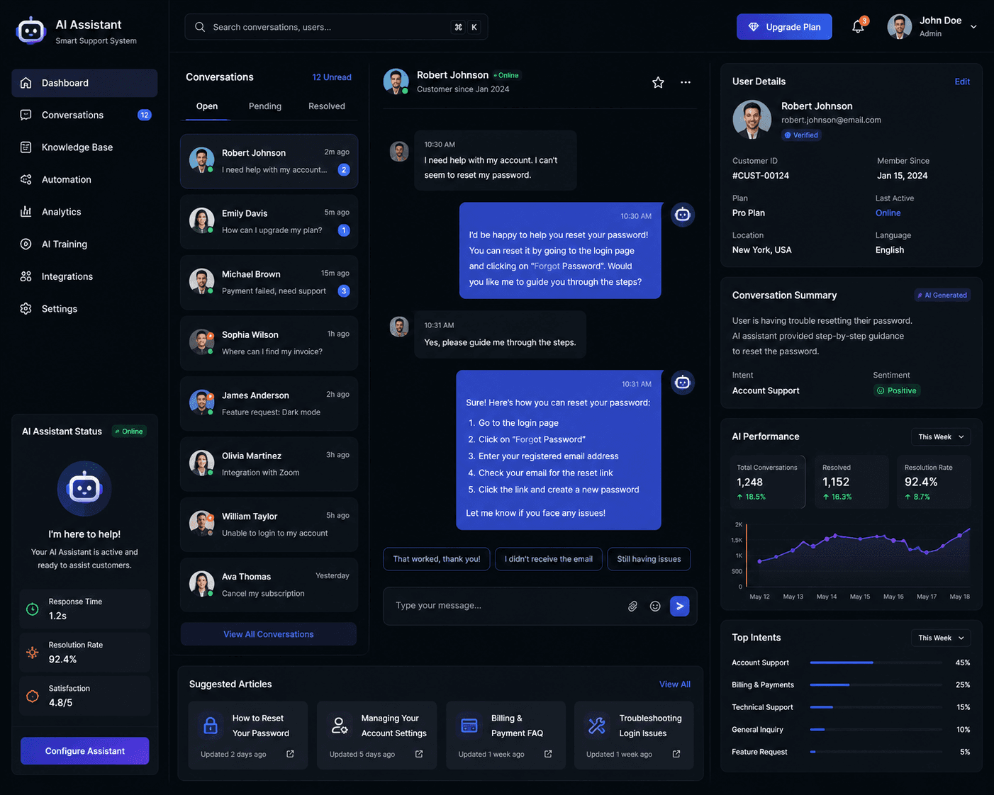 AI Chat Support System
